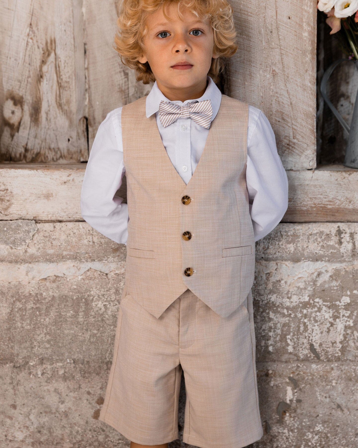 Slant Pocket Bermuda Shorts Light Taupe