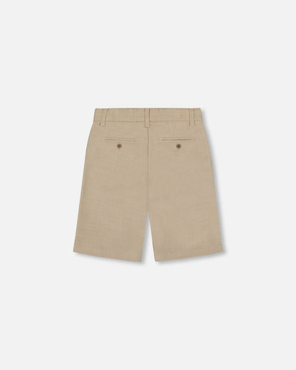 Slant Pocket Bermuda Shorts Light Taupe